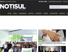 Tablet Screenshot of notisul.com.br